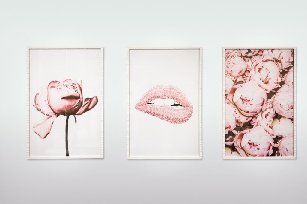 Some art that fills the treatment room for cosmetic fillers in Tallahassee at Harmonized Aesthetics.